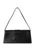 The Long Bambino Flap Bag, £295, Handbags, Black, Leather, Back view